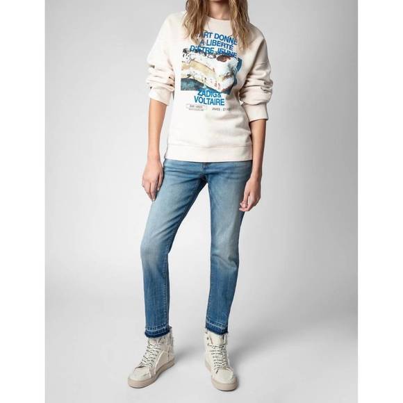 NEW ZADIG & VOLTAIRE high flash canvas sneakers in flash - Picture 6 of 6